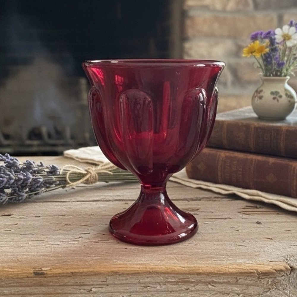 Viking Ruby Red Compote, Vintage Footed Candy Dish Replacement Table Centerpiece